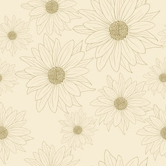 Seamless wallpaper with beautiful flowers