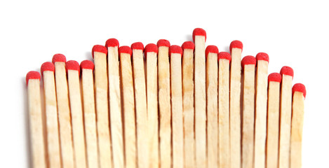 Matches  on white.