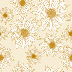 Seamless wallpaper with beautiful flowers