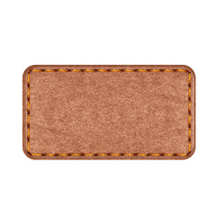 Blank jeans label isolated on white