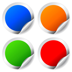 Vector blank stickers set