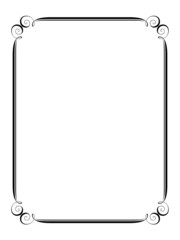 Vector calligraphy ornamental penmanship decorative frame