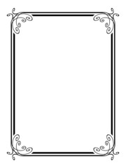 Vector floral ornamental decorative frame