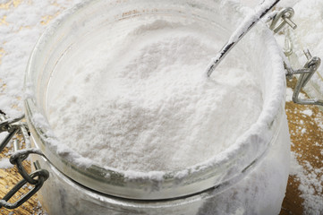 flour in the bottle