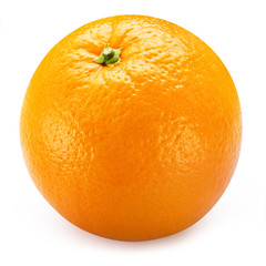 Ripe orange isolated on white background