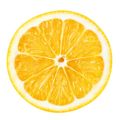 lemon slices on white