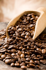 Paletta con chicchi di caffé