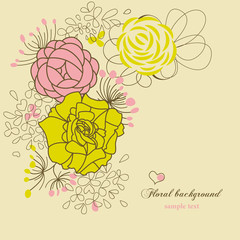 Decorative floral corner