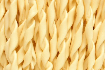 Close-up of italian pasta - spiral shaped