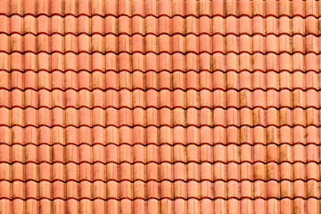 Pattern of red roof tiles
