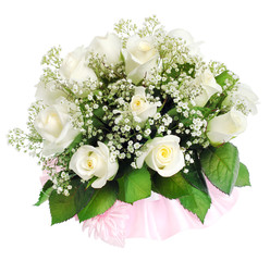 Wedding bouquet on a white background