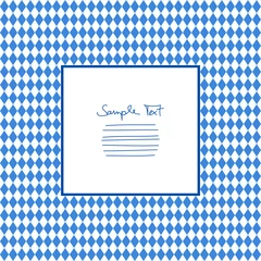 Seamless Pattern Octoberfest Blue/White Text © Jan Engel
