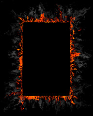Burning frame background