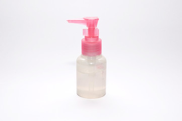 plastic pump bottle isolated