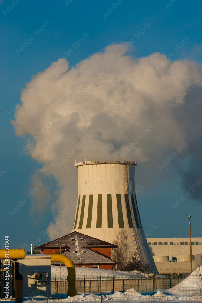 Wall mural Smokestack Pollution