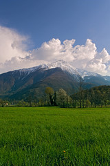 Mountains on sky