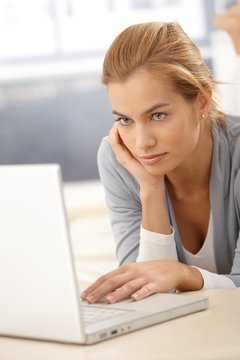 Young woman browsing Internet
