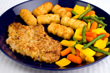 Breaded steak and potato croquettes
