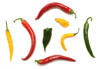 different kinds of hot pepper