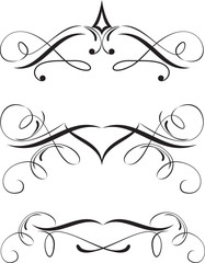 Set of ornamental  design elements