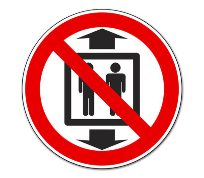 Se&ntilde;al no utilizar ascensor