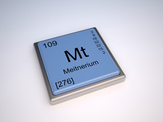 Meitnerium chemical element of the periodic table with symbol Mt