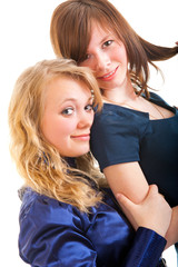Two young girl friends