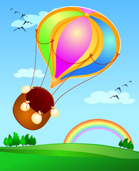Atterrissage en montgolfière