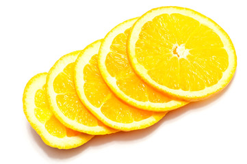 Orange in Scheiben geschnitten