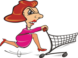 go shopping - fast as a madness woman