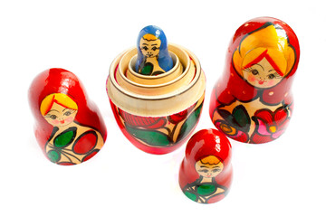 matreshka - the traditional russian souvenir, wooden dools