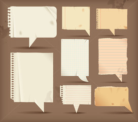 Paper speech bubbles - rectangular