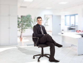 Sitting businessman
