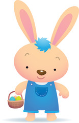 Cute Blue Easter Bunny