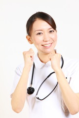 enthusiastic Japanese nurse/意欲的な日本人看護師