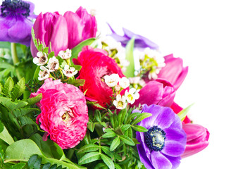 Card with colorful flowers.