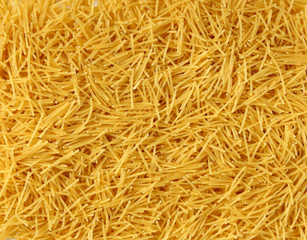 pasta a yellow background