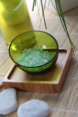 Closeup of natural bath salt