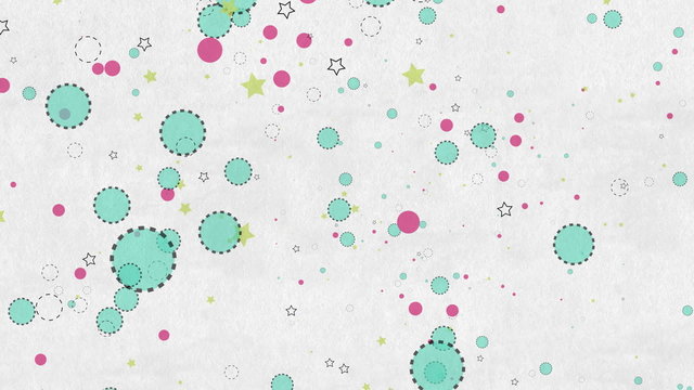 Circles and stars background with copy space at the end
