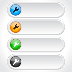 Obraz premium Buttons for web. Vector.