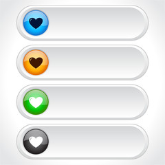 Obraz premium Buttons for web. Vector.