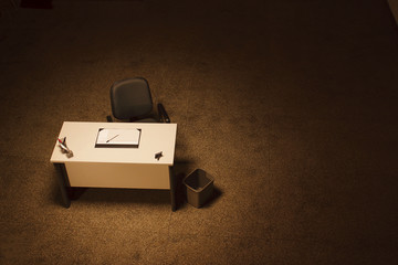 Empty office desk