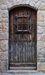 Closed wooden door