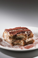 Classic, traditional tiramisu fresh cake