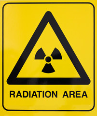 Fototapeta premium Nuclear radiation warning sign
