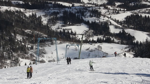 Ski resort in the Carpathians