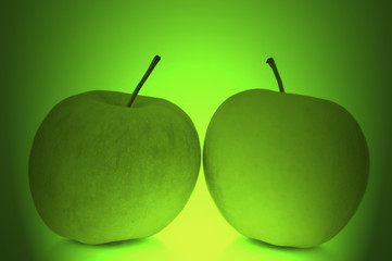 Green apple background