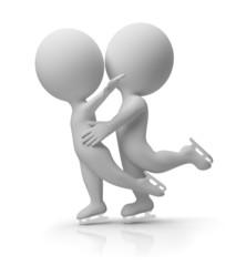 3d small people - figure skating