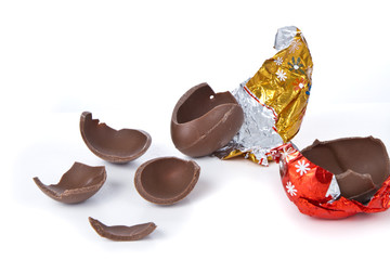 cracked chocolate egg