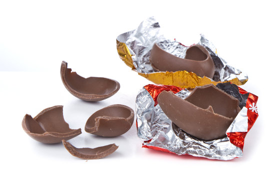 cracked chocolate egg
